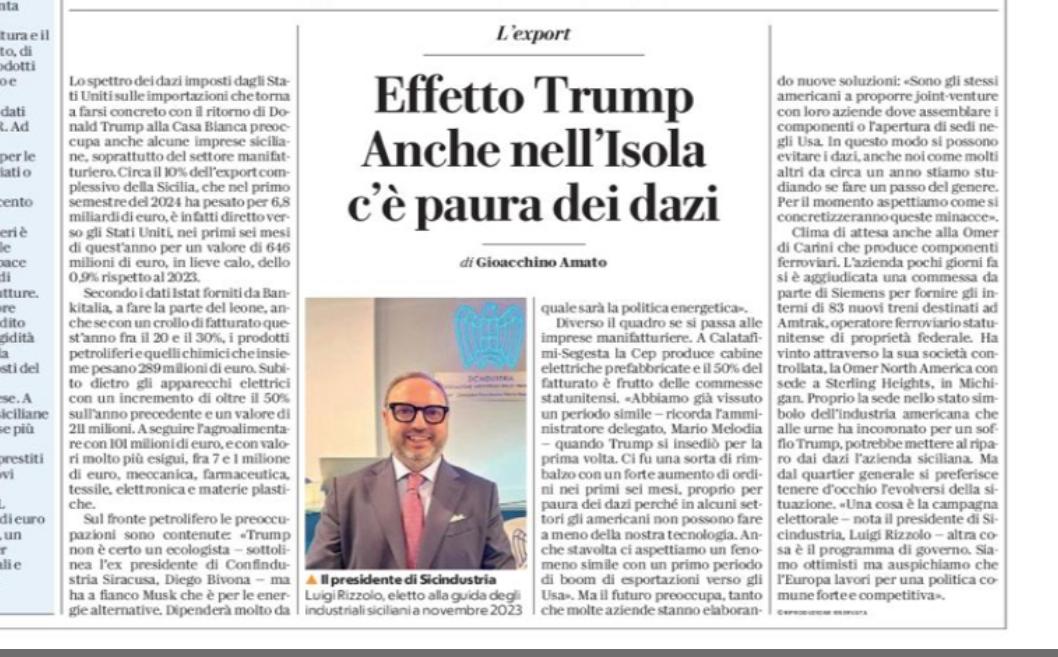 EFFETTO TRUMP ANCHE NELL`ISOLA C`E` PAURA DEI DAZI - 08/11/2024